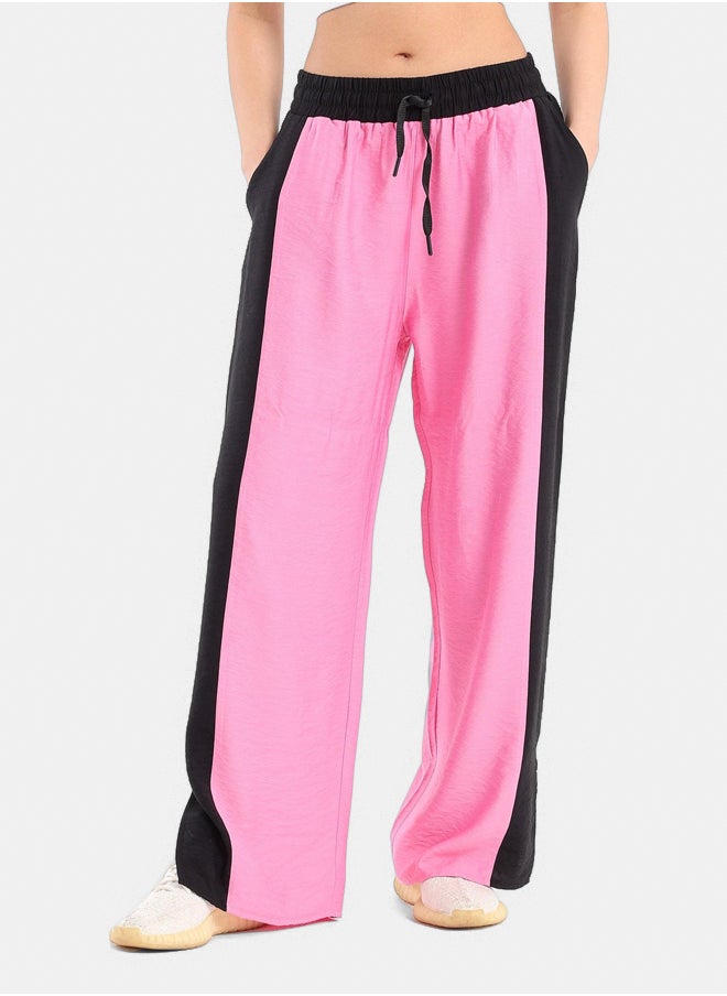 Clue - Color Block Pants with Slits - Image 1