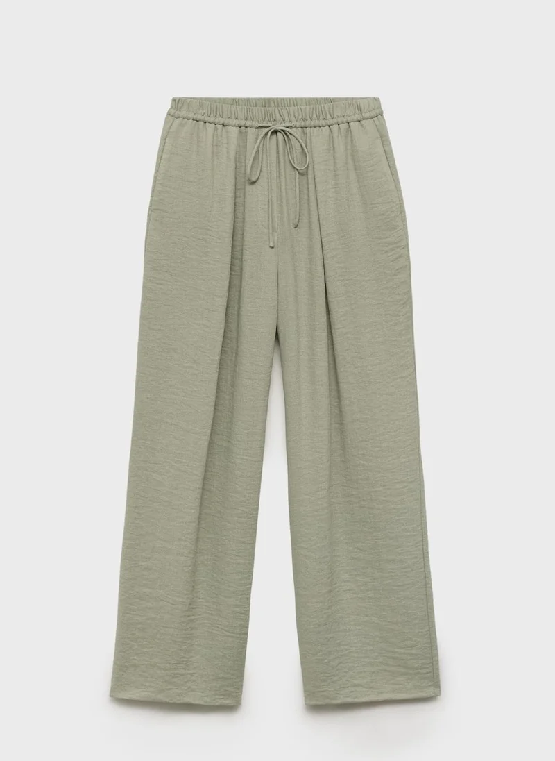 MANGO Straight textured trousers