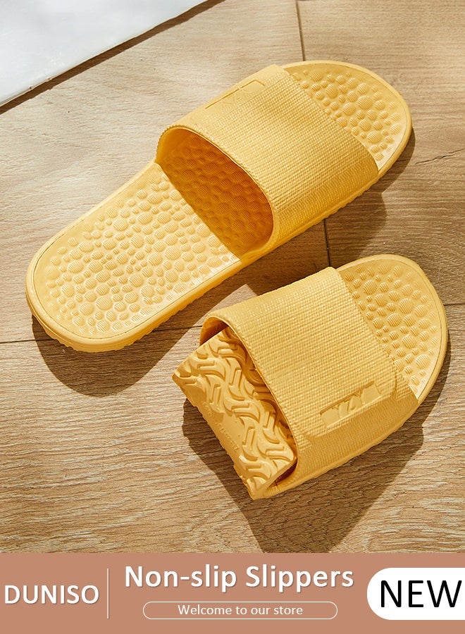 DUNISO Slippers for Women Quick Drying Bath Slippers with Thick Sole Non-Slip Soft Slippers Open Toe High Tenacity House Bedroom Slippers Spa Bath Pool Gym House Sandals for Indoor & Outdoor - Image 1