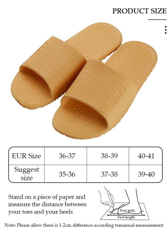 DUNISO Slippers for Women Quick Drying Bath Slippers with Thick Sole Non-Slip Soft Slippers Open Toe High Tenacity House Bedroom Slippers Spa Bath Pool Gym House Sandals for Indoor & Outdoor - Image 3