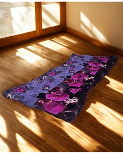 SMART HOME Luxury Velvet Bedspread – Soft Cotton Filling with Floral and Oriental Motifs. Made of high-quality materials, this bedspread is made of natural cotton for a single person (190*90*6 cm)  - Image 2