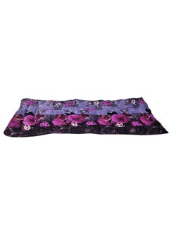 SMART HOME Luxury Velvet Bedspread – Soft Cotton Filling with Floral and Oriental Motifs. Made of high-quality materials, this bedspread is made of natural cotton for a single person (190*90*6 cm)  - Image 4