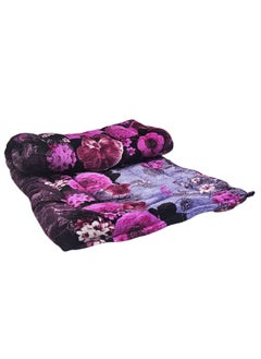 SMART HOME Luxury Velvet Bedspread – Soft Cotton Filling with Floral and Oriental Motifs. Made of high-quality materials, this bedspread is made of natural cotton for a single person (190*90*6 cm)  - Image 5