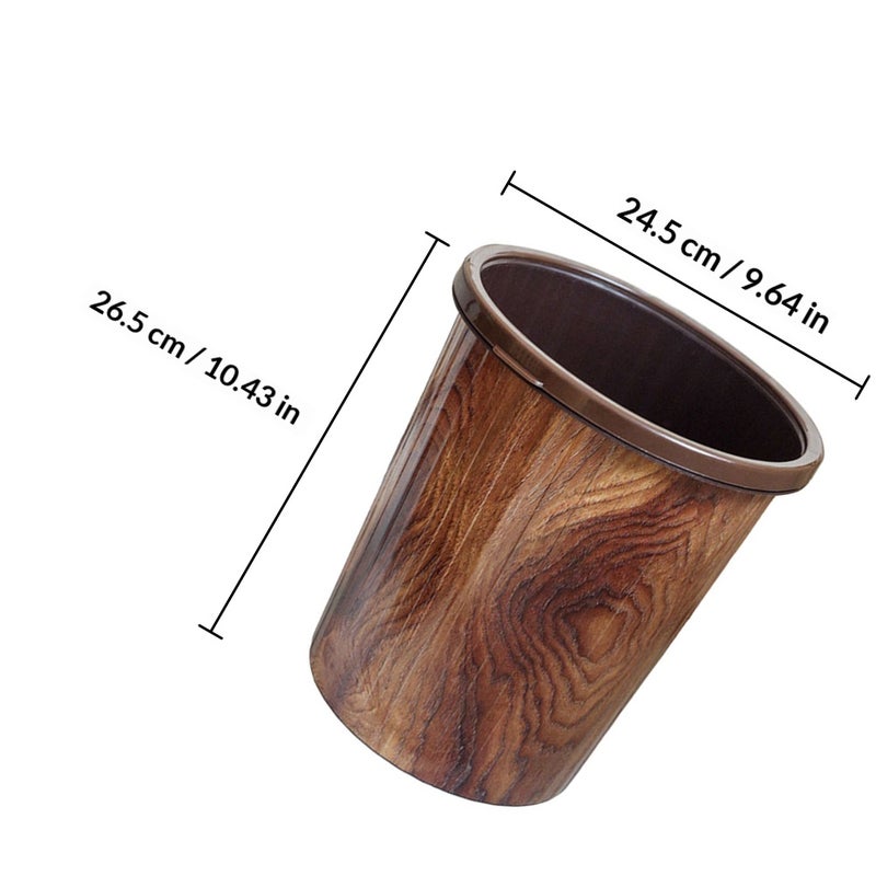 Imitation Wood Grain Trash Can With Pressing Kitchen Garbage Can Home Supplies - Image 2