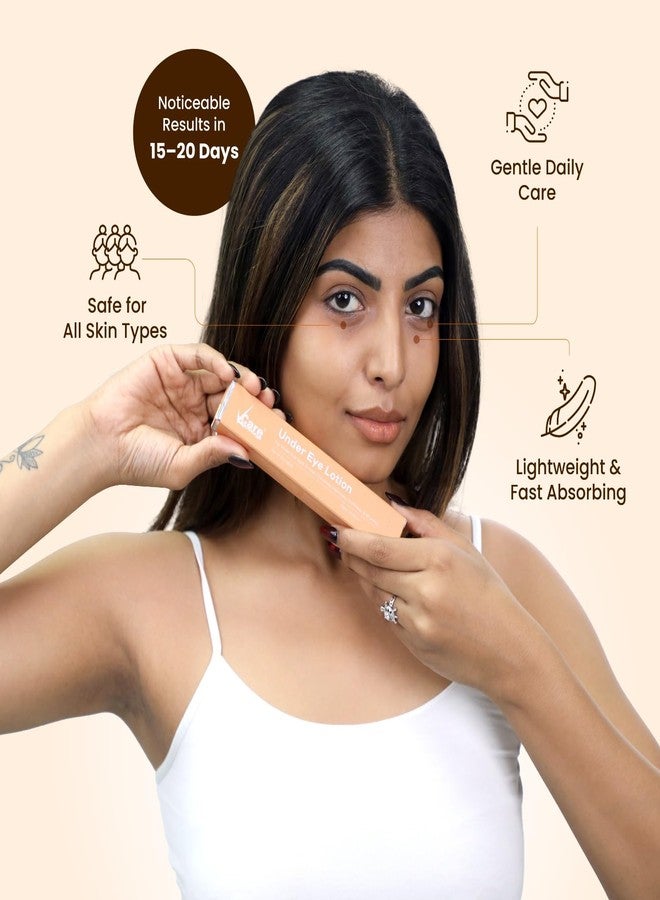 VCare Under Eye Lotion with Cooling Massage Roller | Reduces Dark Circles, Puffiness, Fine Lines & Wrinkles | Enriched with Multi-Peptides | Suitable for Men & Women - 15g - Image 5