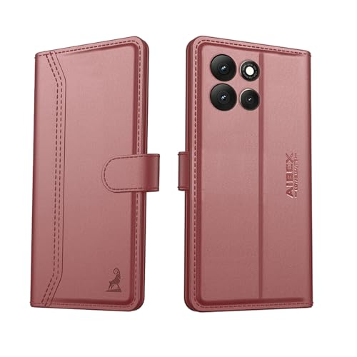 AIBEX ® Compatible for Motorola G86 Power Flip Cover Leather Finish with Magnatic Closure | Inside TPU with Card Pockets | Wallet Stand | Complete Protection Flip Case -Brown - Image 1