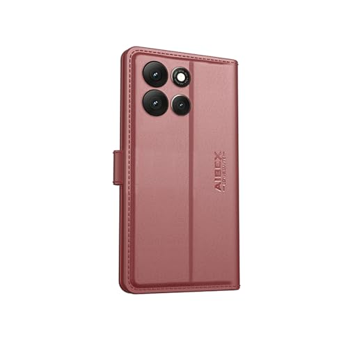 AIBEX ® Compatible for Motorola G86 Power Flip Cover Leather Finish with Magnatic Closure | Inside TPU with Card Pockets | Wallet Stand | Complete Protection Flip Case -Brown - Image 3