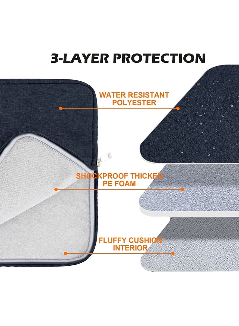 NTECH Waterproof Laptop Sleeve Case with Handle for 2021 New M1 2016 2020 13in MacBook Air/Pro 13.3in Navy Blue - Image 5