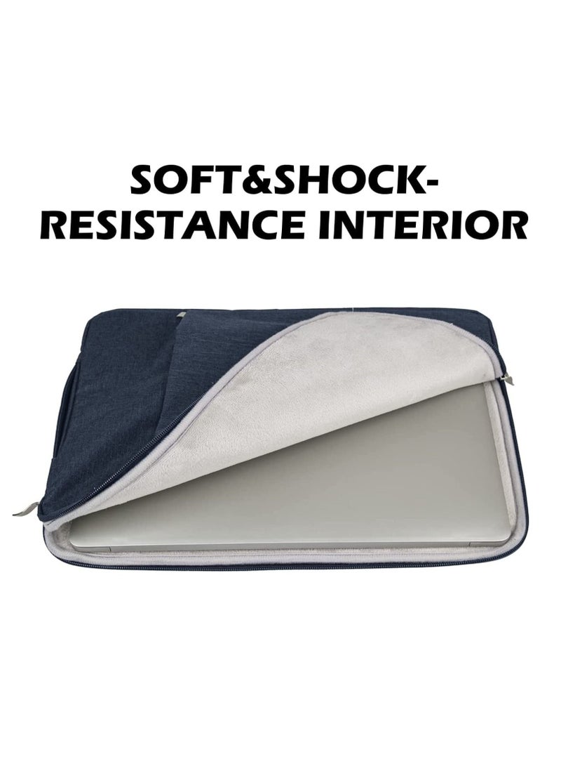 NTECH Waterproof Laptop Sleeve Case with Handle for 2021 New M1 2016 2020 13in MacBook Air/Pro 13.3in Navy Blue - Image 3