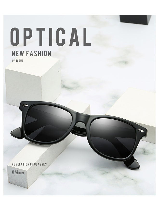 Polarized Sunglasses, Fashion Square Sun Glasses for Men Women, Classic Shades for Travel, Driving, Fishing, UV Protection, Black - Image 4