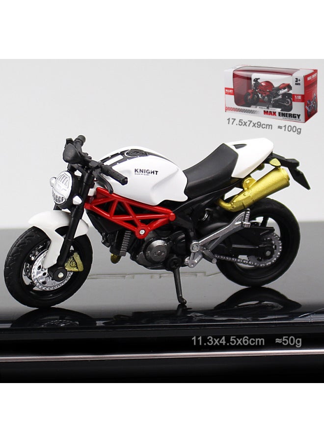 Creative Alloy Motorcycle Model Cake Decoration Women's Clothing Motorcycle Toy Car Model Decorative Ornament For Girls-Color:DK Plateau White  - Image 1