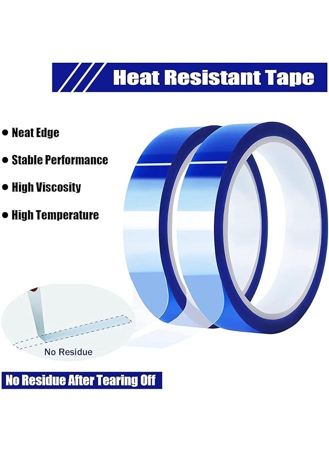 X spring Heat Tape 2 Pack High Temperature Heat Resistant Tape Heat Resistant Tape Set For Heat Transfer Electronics Masking And Heat Press No Residue High Temperature Tape  - Image 3