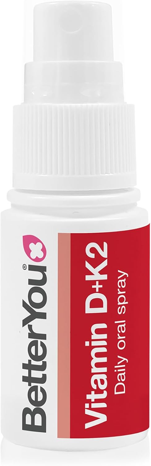 BetterYou Vitamin D3 K2 Oral Spray Fast Acting Vitamin D 3000 IU Vitamin K2 MK7 Supplement Supports Bones Teeth Immune System Blood Clotting 1Month Supply Natural Peppermint Flavour - Image 1