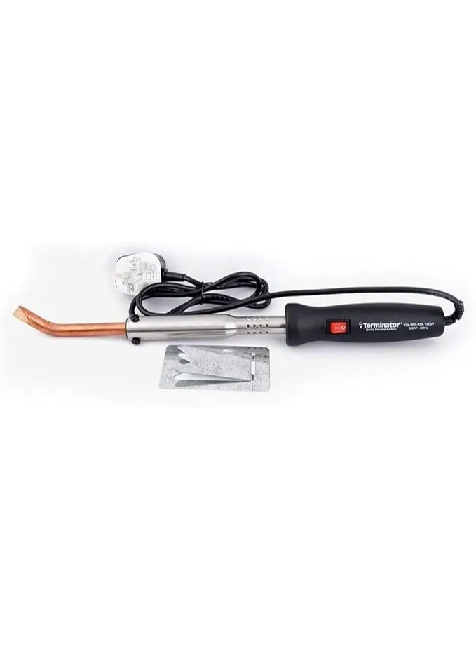 Terminator Soldering Iron 150W with 13A plug, 8 Gm Solder Wire, Metal Stand and long life Tip.