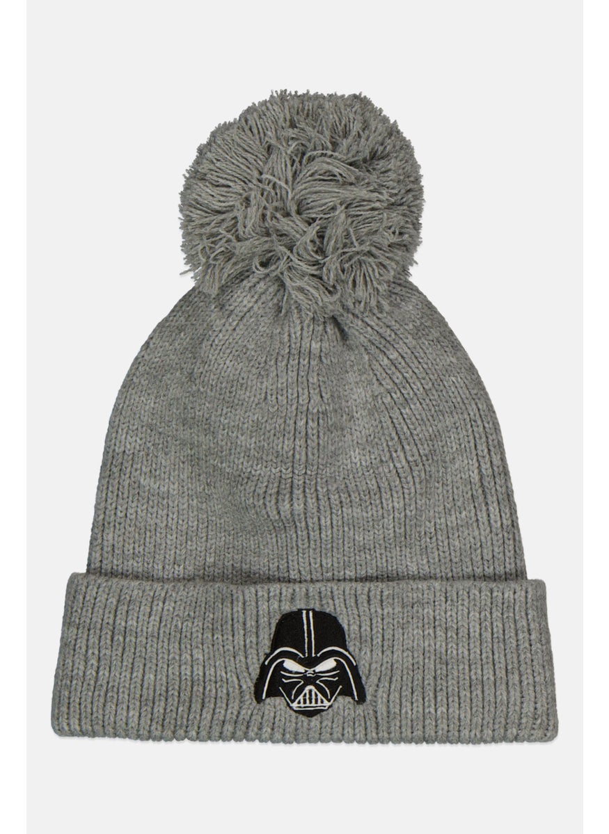 GAP Kids Boy Knitted Pom Pom Cap, Grey  - Image 1