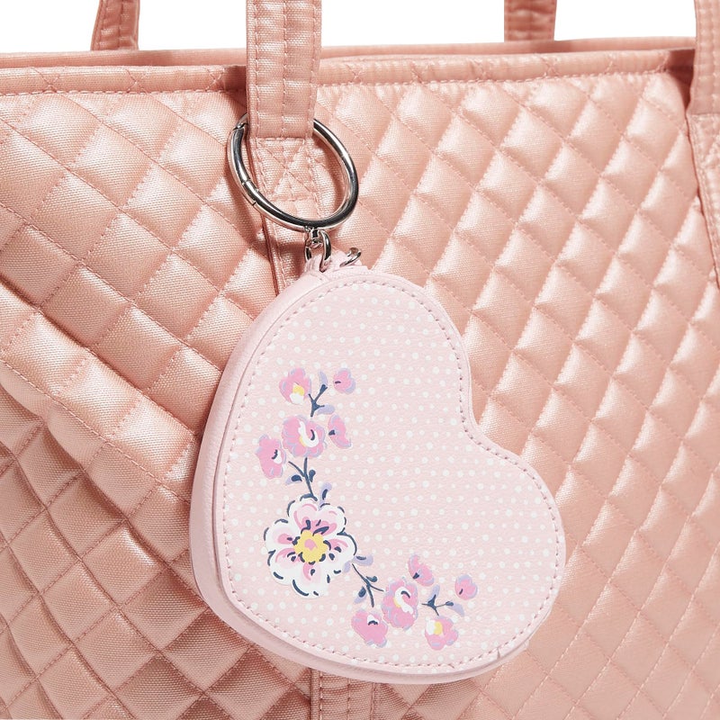Vera Bradley Bag Charm Keychain, Mon Amour Soft Blush, One Size - Image 2
