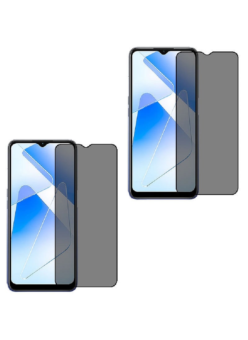 Super 2 Pieces Tempered Glass Screen Protector Anti-Spy Privacy  Designed For Oppo A55 5G Full Screen Coverage And Bubble Free - Image 1