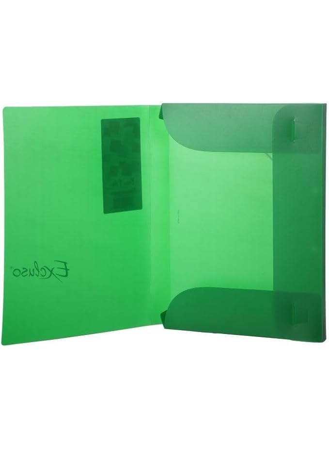 Mintra 54167 A4 Plastic Folder, Opaque Green