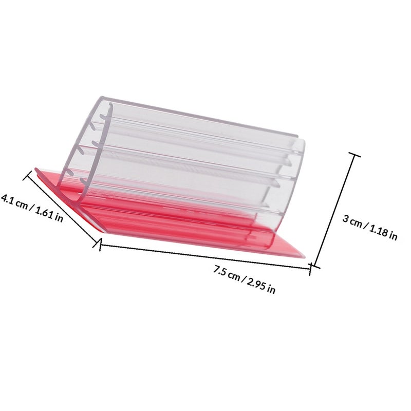 30pcs Self Adhesive Mini PVC Sign Holder Desk Partition Organizing Labels Cards Receipts and Photos Clear Holder for Office Use - Image 2