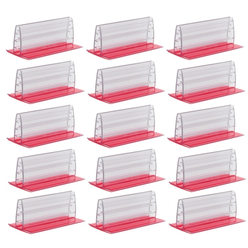 30pcs Self Adhesive Mini PVC Sign Holder Desk Partition Organizing Labels Cards Receipts and Photos Clear Holder for Office Use - Image 5