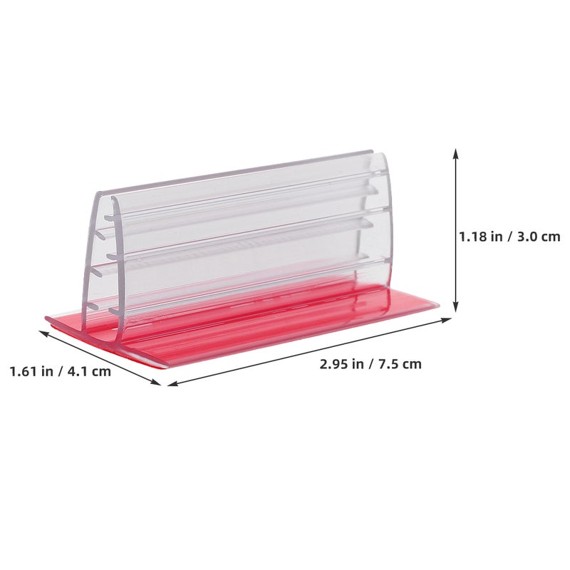 30pcs Self Adhesive Mini PVC Sign Holder Desk Partition Organizing Labels Cards Receipts and Photos Clear Holder for Office Use - Image 4