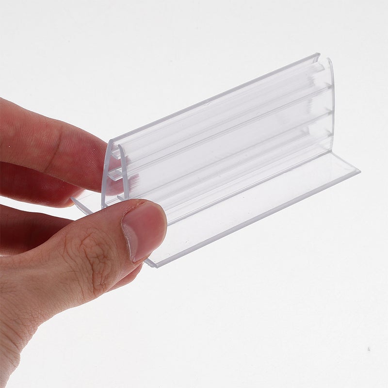 30pcs Self Adhesive Mini PVC Sign Holder Desk Partition Organizing Labels Cards Receipts and Photos Clear Holder for Office Use - Image 3