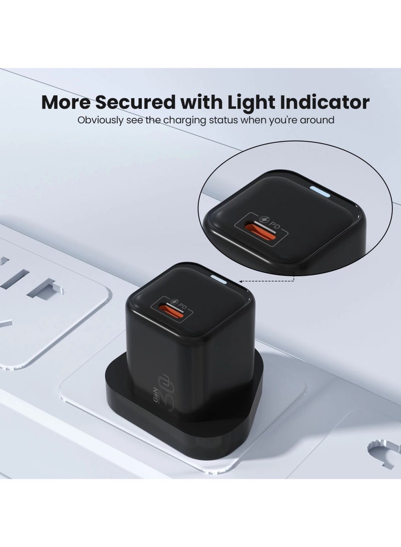 VYVYLABS شاحن Vyvylabs Mini size GaN Fast Charger 30W C أسود - Image 2