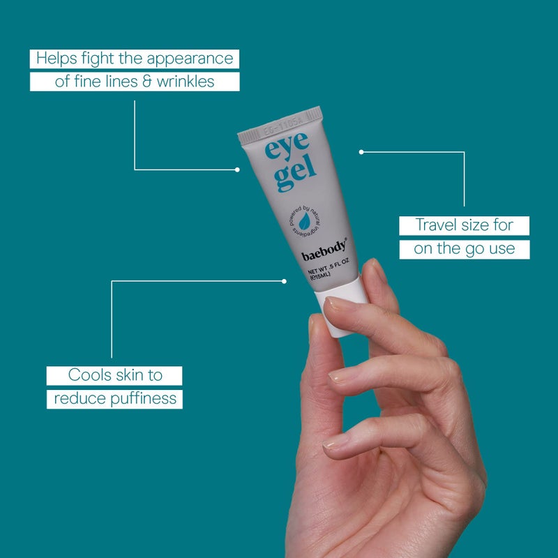 Baebody جل العين باي بودي المعتمد بشكل كبير - كريم تحت العين المتقدم للتبريد لدوائر الظلام والانتفاخ - مضاد للشيخوخة ومرطب - هدايا الجمال للنساء، حجم السفر (15 مل/0.5 أونصة سائلة) - Image 3