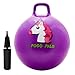 Flybar Hopper Ball for Kids Inflatable Bouncy RideOn Ball w Handle for Indoor Outdoor Active Play Includes Pump Jump Ball Toy for Boys Girls Supports Up to 165 lbs Ages 3 18Inch Small - Image 2