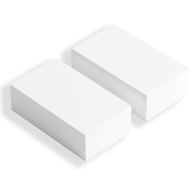 Punkcards Blank Business Cards White – Pack of 125 Plain White Cards 85 x 55mm – Small Blank Cards for Flash Cards, Crafts, Notes & Place Cards, Made in UK - Image 1