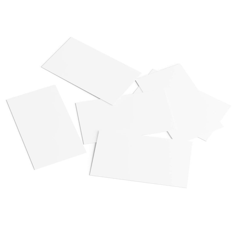 Punkcards Blank Business Cards White – Pack of 125 Plain White Cards 85 x 55mm – Small Blank Cards for Flash Cards, Crafts, Notes & Place Cards, Made in UK - Image 2