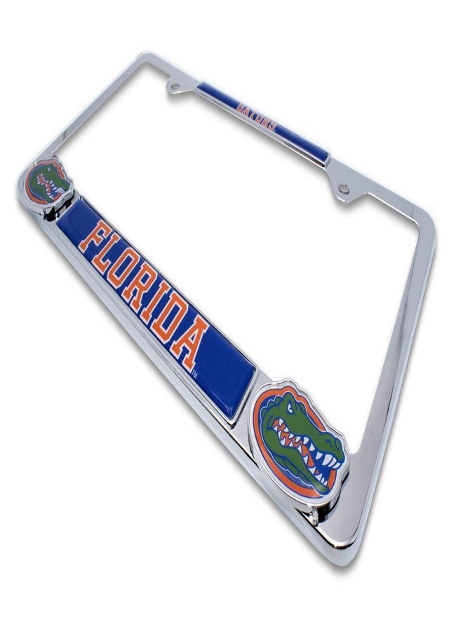 Elektroplate Officially Licensed – University of Florida Gators Chrome Metal License Plate Frame with 3D Logos affixed | Premium Metal Car Tag Holder | Weather-Proof Automotive Accessory - Image 5