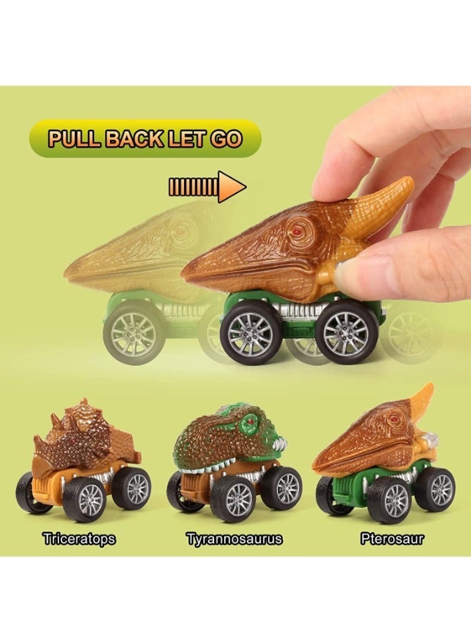 TOY GARDEN Dinosaur Toy For Boys - Dinosaur Toys Truck With Dinosaur Cars Set with Lights, Music, Sound,Dinosaur Car Launcher Track for Boys Age 3 4 5 6 7 8 Year Old/Dinosaur Kids Toys Gift - Image 4
