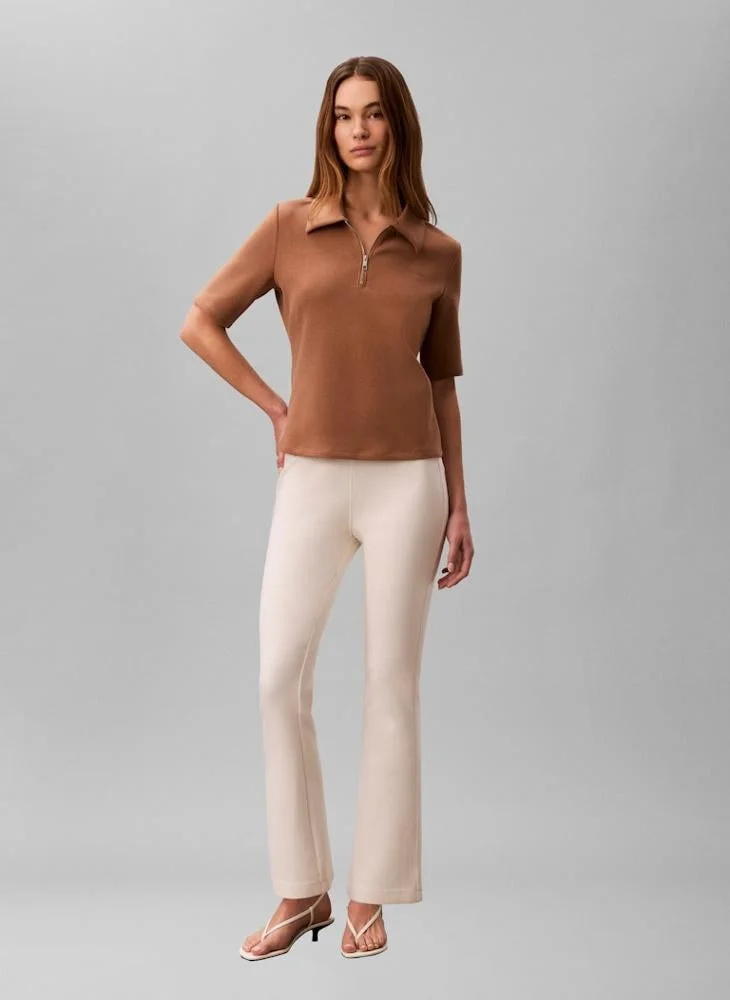 CALVIN KLEIN  Spacer Halfzip Polo Top for Women | Best Price UAE