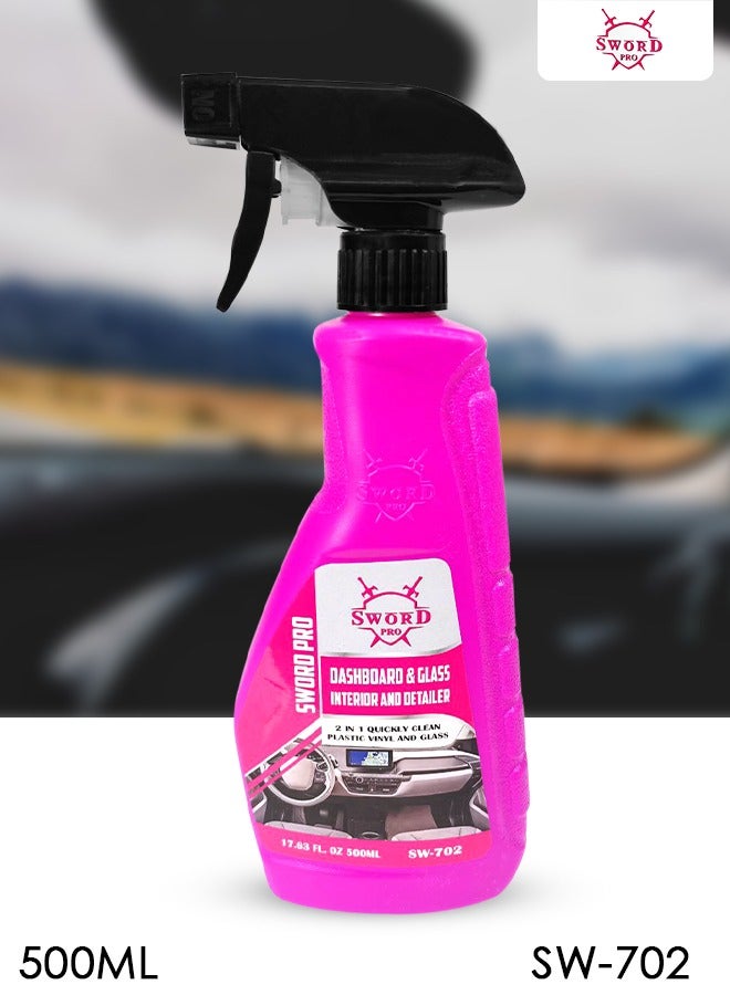SWORD PRO Glass Interior & Dashboard Detailer Cleaner Spray 500ml, SW-702 - Image 1