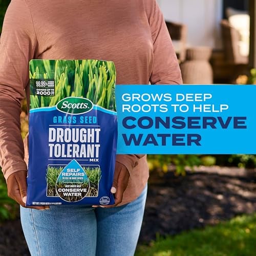Scotts Grass Seed Drought Tolerant Mix, Kentucky Bluegrass and Tall Fescue Grass Seed Mix, Covers up to 2,000 sq. ft., 4 lb. - Image 2