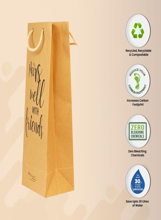 Packmate Tree Free Paper Packmate Wine Bag (Pack of 5) Made of 100% Recycled Paper - Image 5