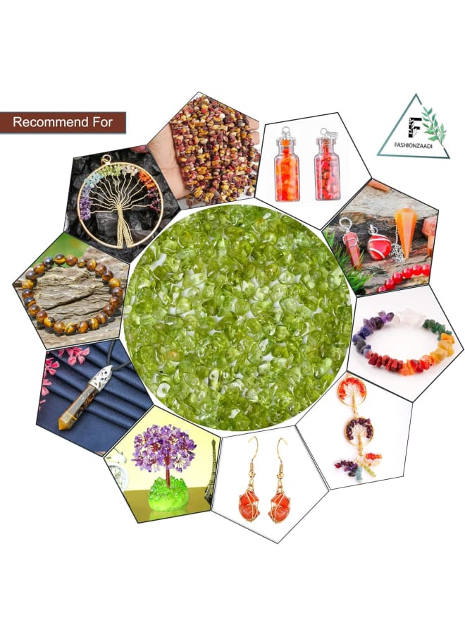 أحجار الزبرجد - الكريستال والأحجار الكريمة - أحجار الحصى المسحوقة - خرز المجوهرات - أحجار كريمة للحرف اليدوية - حشو مزهرية صغيرة - أحجار كريستال للزينة - Image 4