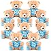 Simgoing 10 Pcs Baby Shower Bear Bulk 10 Inch Soft Plush Teddy Bears with Bow and Shirt Stuffed Party Favors for Gender Reveal Nursery Baby Shower DecorationsBoyBlue - Image 2