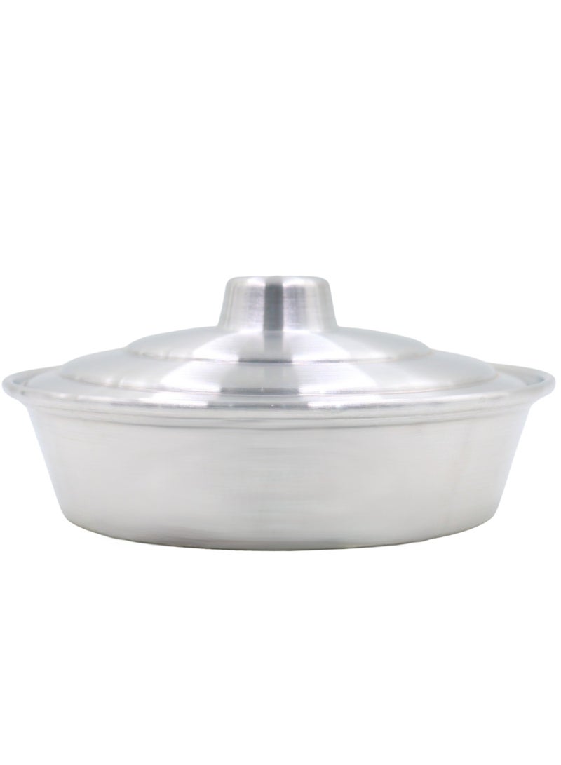 SAIF A set of 3 pieces of aluminum Round oven trays with a lid - Image 5