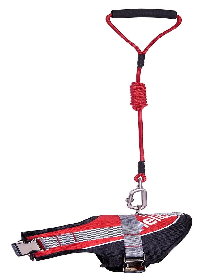 PuTwo DOGHELIOS 'Bark-Mudder' Easy Tension 3M Reflective Endurance 2-in-1 Adjustable Pet Dog Leash and Harness, Medium, Red - Image 1