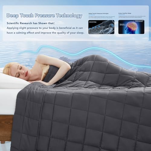 Topcee Weighted Heavy Comfort Blanket, Soft , Thick, Cooling Breathable Polyester Material with Glass Beads for Adult All-Season Summer Fall Winter, (20lbs 80"x87" King Size) - Image 3