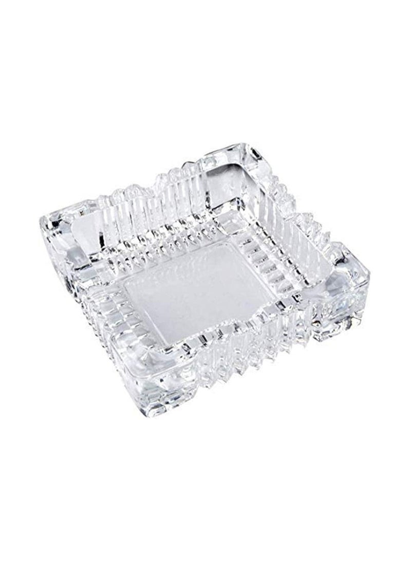 4 inch Ashtray,Square Tabletop Glass Ashtray Collectible Tribal Decoration  - Image 1