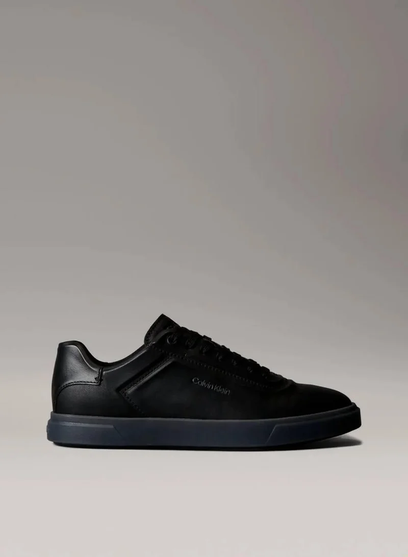 Brooke - Leather Tonal Logo Trainers