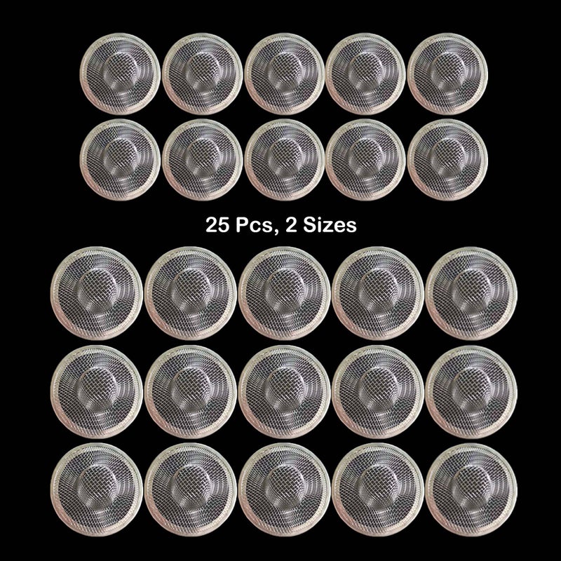 Beyoslf 25PCS Bathroom Mesh Sink Drain Strainer, 2.75" & 2.125'' Stainless Steel Slop Basket Filter Trap, Mesh Tub Strainer Bathtub Drain Filter Screen for Bathroom Bathtub Laundry Lavatory Balcony RV Utility - Image 5