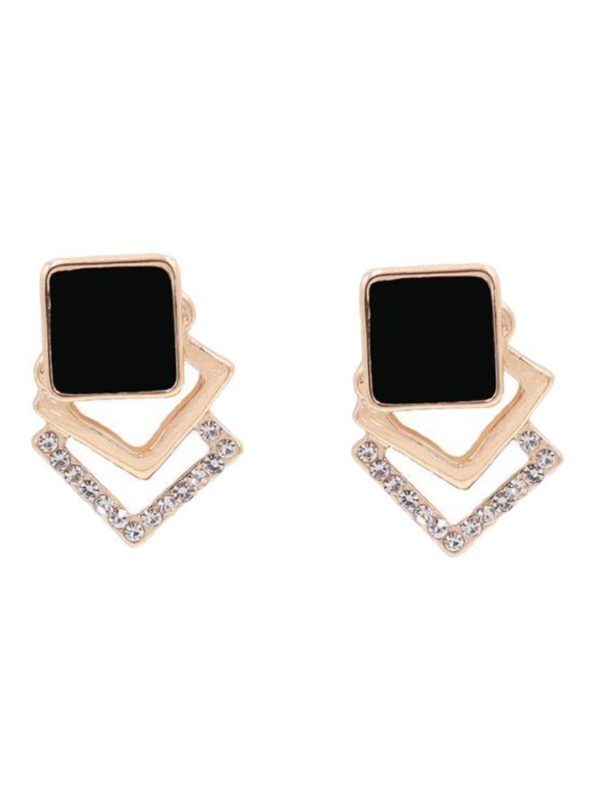 NIBEMINENT 925 Sterling Silver Diamond Studded Earrings - Image 1