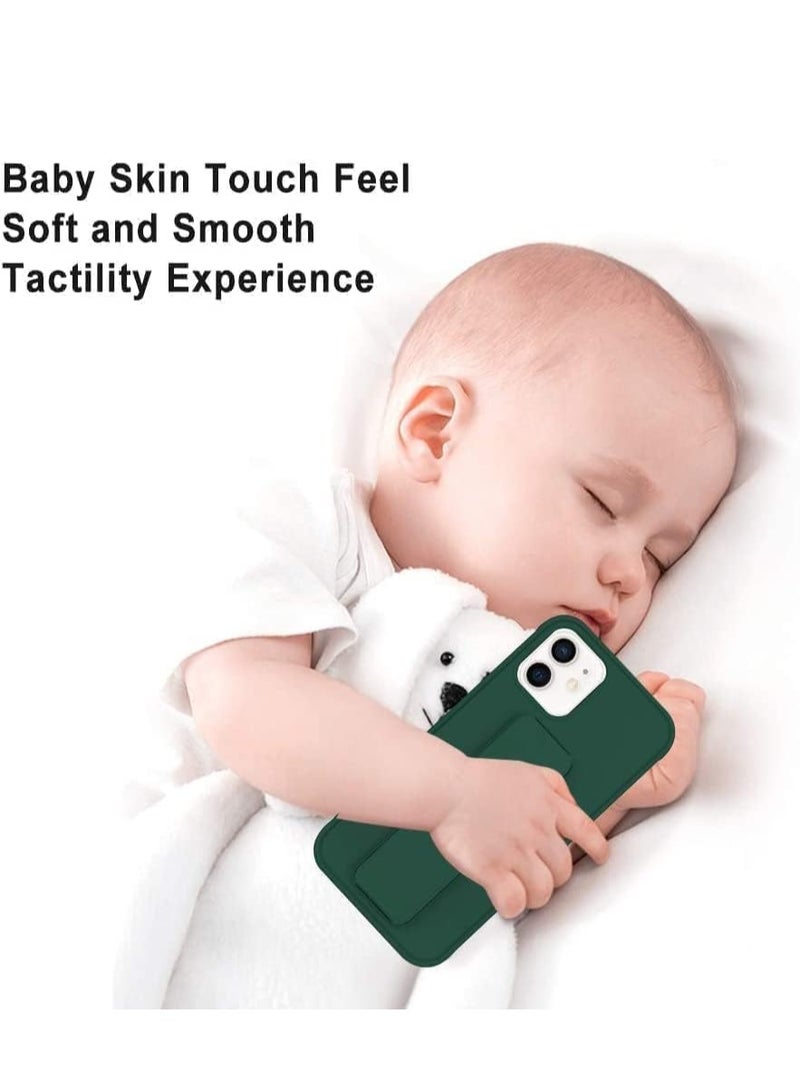 ELTRAZONE Green Magnetic Car Mount Case for iPhone 16 – Premium Silicone Kickstand with Hand Strap - Image 5