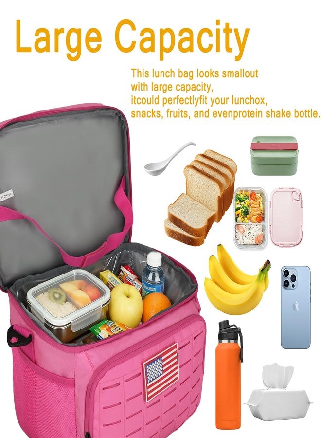 Goloni Portable Insulated Cooler Bag, Leakproof Soft-Sided Lunch Bag with Shoulder Strap,8mm Insulation Keeps Cool 16+ for Camping, Beach, Picnics,Pink - Image 5