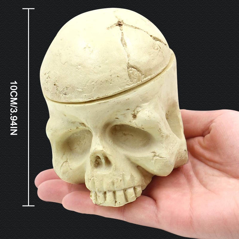 CINRA Skull Tattoo Ink Stand, Hard Resin 7-Hole Holder - Pigment Ink Cup Skull Head Tattoo Cap Holder - Image 5