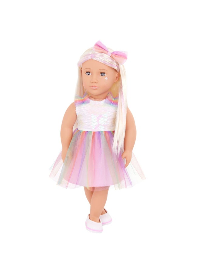 Our Generation Iris Fashionable and Fun Doll in Unicorn Outfit Multicolor 18 Inch BOGBD31503Z - Image 2